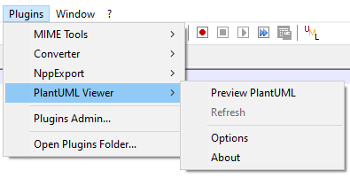 PlantUML Viewer menu